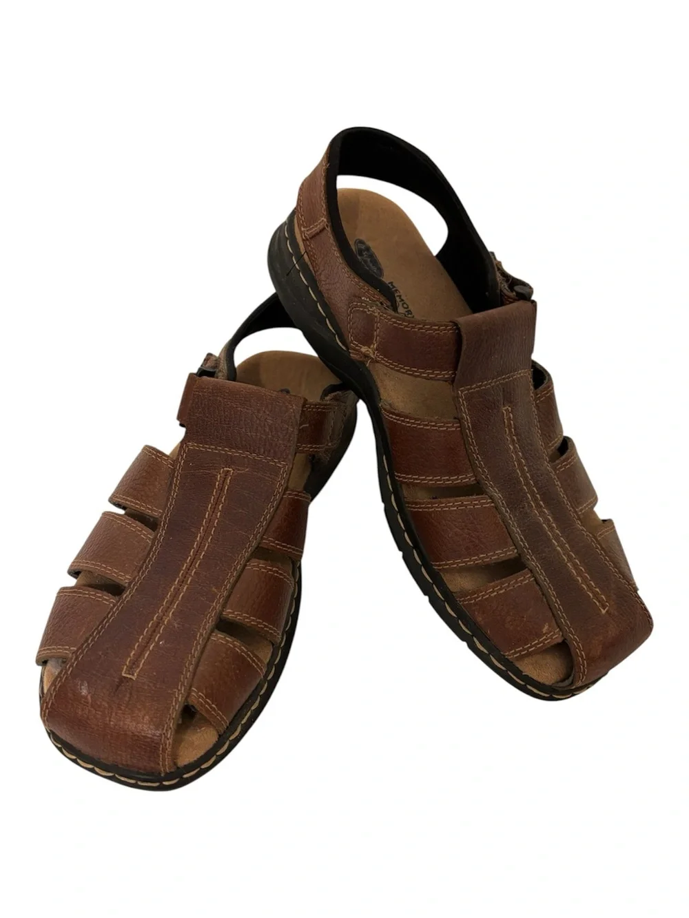 DR SCHOLLS Men’s Brown Leather Closed Sandals Size 10M